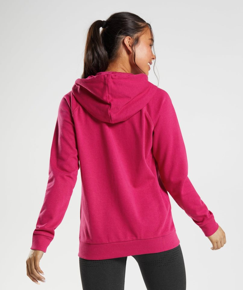 Women's Gymshark Training Zip Hoodie Fuchsia | CA D5N038